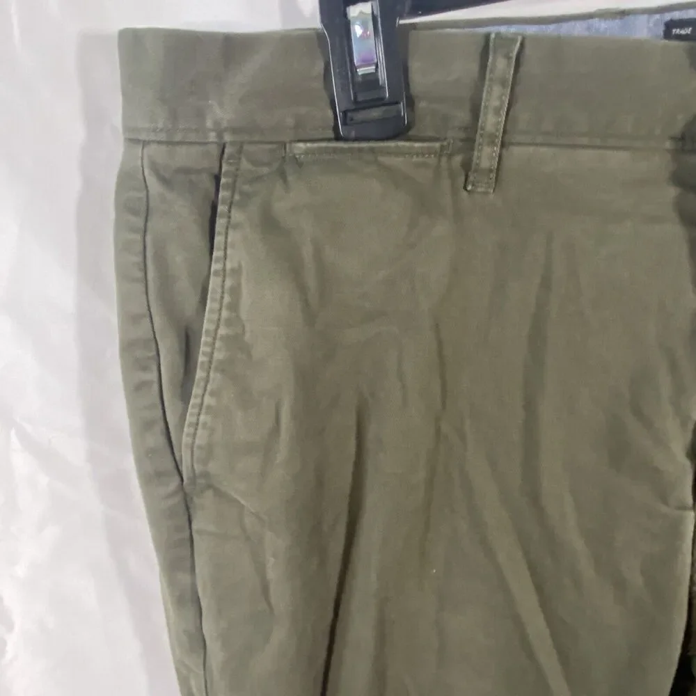 J. Crew 770 Straight Fit Stretch Chino Pants Men's 35x31 Green Casual Preppy
